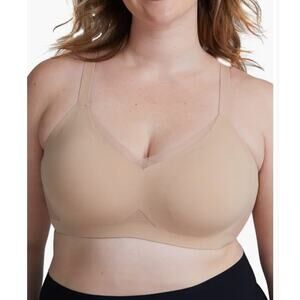 Honeylove CrossOver Wireless Bra nude sand neutral comfort cozy basic size XL